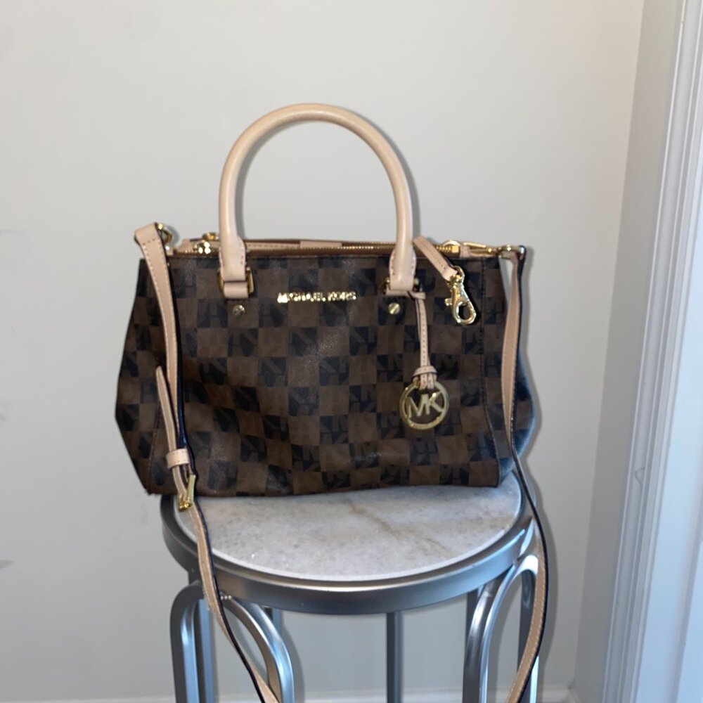 Michael Kors Brown Signature Satchel Crossbody and Top Handle